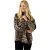 Biba Dames-shirt met lange mouwen van denim met luipaardprint (Bruin/zwart)