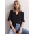 Mousselineblouse met bowlingkraag