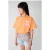 Shoeby T-shirt met backprint oranje met glitter