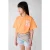 Shoeby T-shirt met backprint oranje met glitter