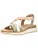 REMONTE Sandalen met riem  beige / groen / zilver