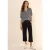 Cecil Dames Gedessineerde blouse met gespleten hals in Grijs