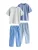 Next Nachtkledij  blauw / lichtblauw / grijs / wit