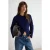 TRENDYOLMİLLA Dames Donkerblauw Effen Lang, Regular fit Vesten