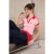 TRENDYOLMİLLA Dames Roze Geborduurd Kort Getailleerd T-shirts