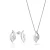 Orphelia ‘Milan’ Dames 925 Sterling Zilveren Set: Ketting-Pendant + Oorbellen – Zilver SET-7519
