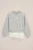 WE Fashion – Meisjes oversized sweater met print – Oversized – Grijs – Katoen –