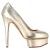 Charlotte Olympia Dolly Platform Pumps in Metallic Gouden Leer