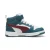 PUMA Puma Rebound V6 Mid Jr Unisex Sneakers – Cold Green-Alpine Snow-Intense Red –