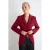 TRENDYOLMİLLA Dames Bordeaux Effen Lang Getailleerd Blazers