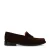 Manfield suède loafers donkerbruin