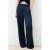 Caroll satijnen wide leg regular waist pantalon marineblauw