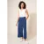 White Stuff Nova Crinkle Culottes Blue Multi
