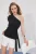 TRENDYOLMİLLA Dames Zwart Effen Mouwloos Getailleerd Blouses