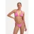 Beachlife voorgevormde triangel bikinitop met lurex roze