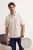 TRENDYOL MAN Heren Ecru Effen Kort Oversized Poloshirts
