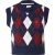 Tommy Jeans Dames/Dames Diamant Mouwloze Sweater Top (Marine, Rood, Wit)