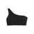 Seafolly voorgevormde one shoulder bikinitop zwart