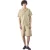 Pretty Green Heren Regular Overhemd met Korte Mouwen (Taupe)