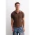 Heren Textured Katoen Polo T-Shirt