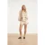 Smashed Lemon Off white blouse met zwarte borduursels en strikkoord |