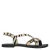 Sacha leren sandalen met zebraprint ecru/zwart