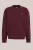 WE Fashion – Heren relaxed fit sweater van interlock met embroidery – Relaxed Fit – Donkerrood – Katoen –