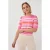 Esqualo gestreepte top roze