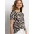 Shirt met ronde hals en gerimpelde mouwen