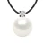Diamond Necklace Natural 0.050 Cts en Freshwater Pearl Ronde 9-10 mm Link Nylon Black 925