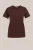 WE Fashion – Dames basic T-shirt van biologisch katoen – Regular fit – Donkerbruin – Biologisch katoen –
