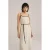 WE Fashion A-lijn jurk beige
