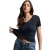 Geborduurd en gevlamd dames-T-shirt met v-hals Superdry