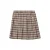 s.Oliver pied-de-poule korte A-lijn rok met plooien – bruin/beige