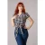 Topvintage exclusive ~ Roxy check blouse in zwart en wit
