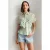 Choker Kraag Polkadot Blouse