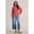 White Stuff Marley Mix Cotton Jumper Mid Pink