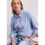 Street One Dames Seersucker blouse met lange mouwen in Blauw