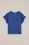 WE Fashion – Meisjes T-shirt met ruches – Regular fit – Kobaltblauw – Katoen –