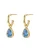 Hey Happiness Oorbellen ‘March Birthstone’  goud
