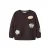 NAME IT MINI sweater met patches – donkerbruin