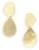 LOTT. gioielli Oorbellen Dames Cl Stone Shape Drop Double, Kleur: Goudkleurig