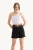 Eén Schouder Mouwloze Basis Crop Top