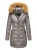 Navahoo Dames Winterjas Papaya – Getailleerd, Warm & Met Afneembare Bontkraag