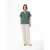 V-hals blouse voor dames Haris Cotton Essentials Front Pleat