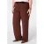 MS Mode viscose straight leg broek Plus Size met ceintuur – bruin