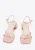 Wittchen Dames leren sandalen met dunne bandjes, stoffig roze, natuurlijk leer
