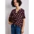 Street One Dames Blouse met korte mouwen en omslag in Rood