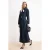 TRENDYOLMİLLA Dames Blauw Effen Maxi Lang Casual Blousejurk Jurken