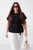 Trendyol Curve Dames Zwart Effen Lang Regular fit Grote maten Blouses